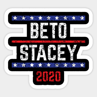 Beto O'Rourke and Stacey Abrams on the one ticket? Dare to dream. Presidential race 2020 Distressed text Sticker